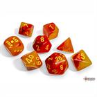 Lab Dice: Gellow-Red/Yellow Poly 7-Dice Set